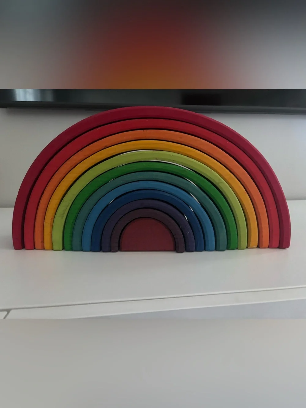 Grimm’s large wooden rainbow stacker
